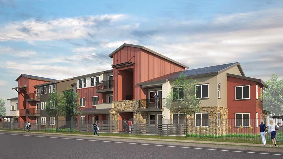 Rendering of Jamboree's Sierra Avenue affordable housing community in Fontana, CA
