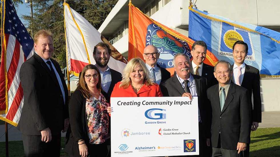 Jamboree and community partners at the Wesley Village groundbreaking in Garden Grove, CA.
