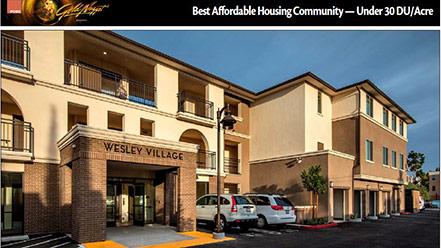 Wesley Village Grand Winner: Best Affordable Housing Community-under 30 du/acre - Gold Nugget Awards
